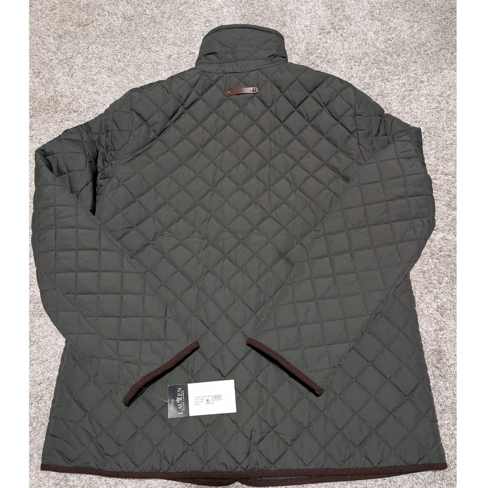 Lauren Ralph Lauren Quilted Jacket Womens M Green Litchfield Loden Barn Coat RL - Picture 12 of 12